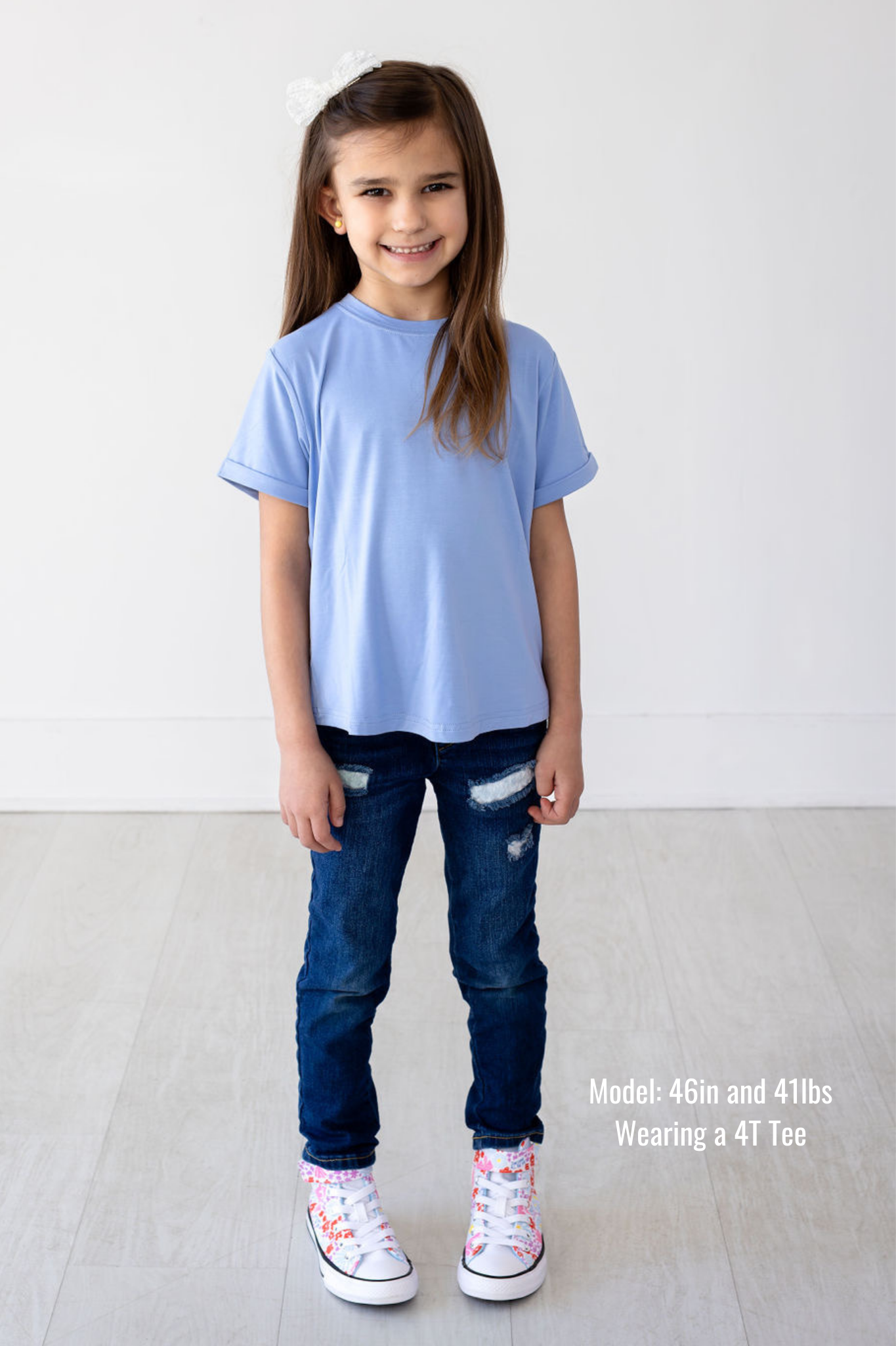 Bamboo Tee - Chambray Blue