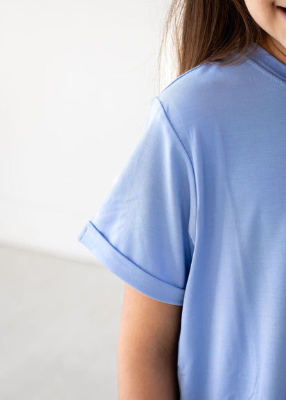 Bamboo Tee - Chambray Blue