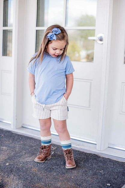 Bamboo Tee - Chambray Blue